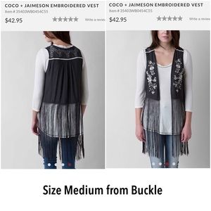 Coco + Jameson Fringe Vest from Buckle size M